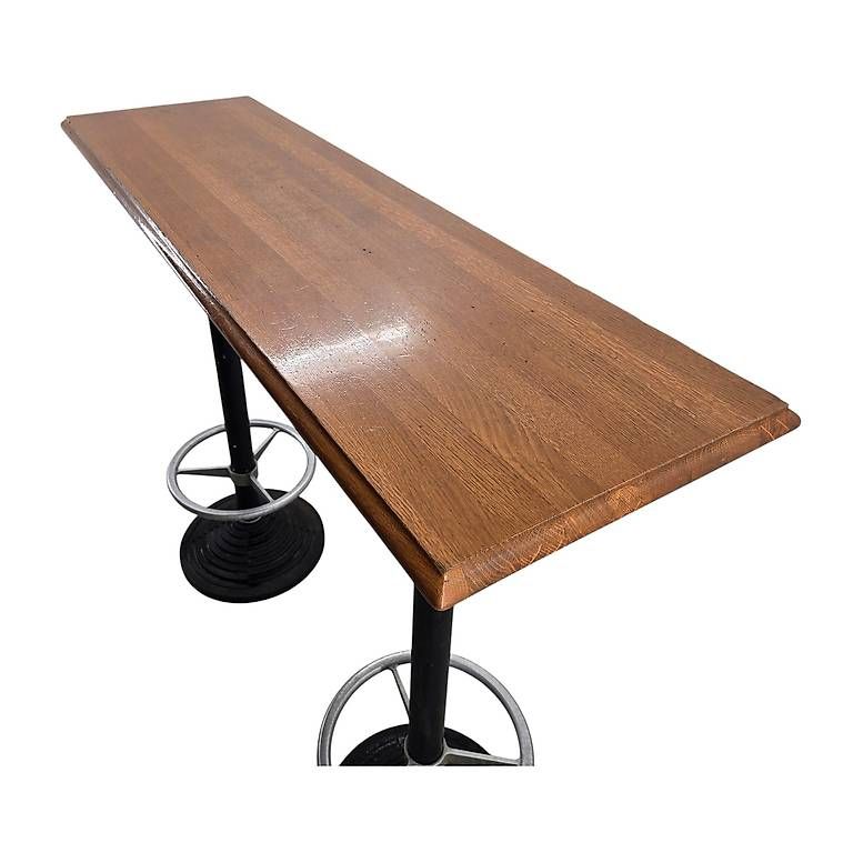 Tische: Bartisch Holz mit Gusseisengestelle schwarz – Gebraucht aus Wolhusen von Gastrorampe 2