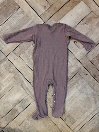 Lilano Wolle-Seide Pijama mit Füssen Grösse 80
