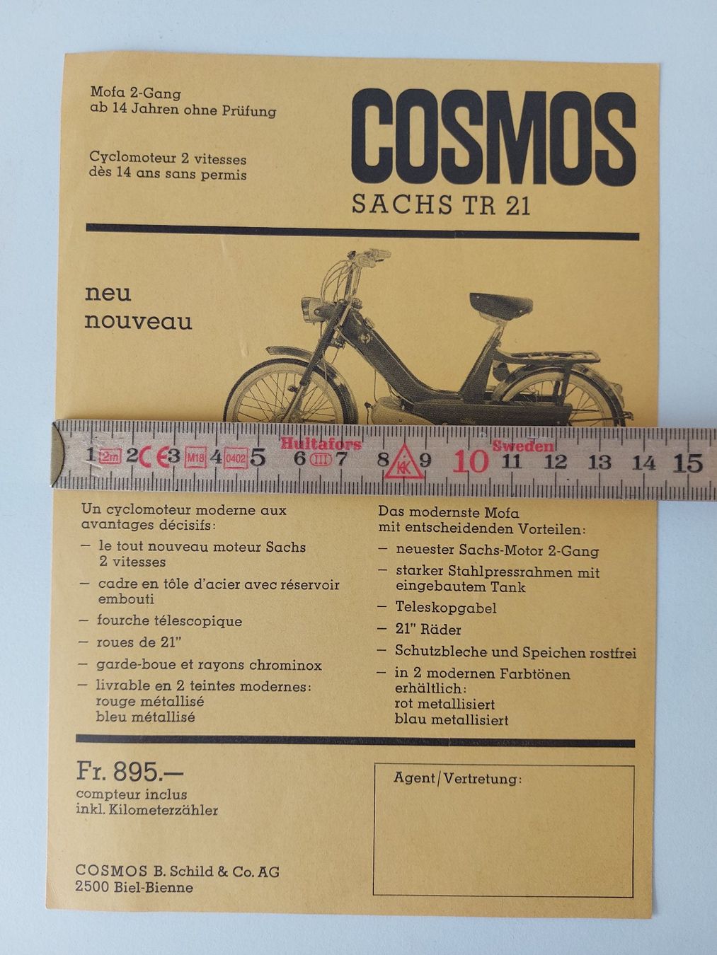 Cilo Documenti: Prospekt Mofa Cosmos Sachs TR 21 – Usato da Schenkon venduto da TG10
