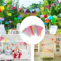 48pcs Dreiecksflaggen Wimpelkette Banner