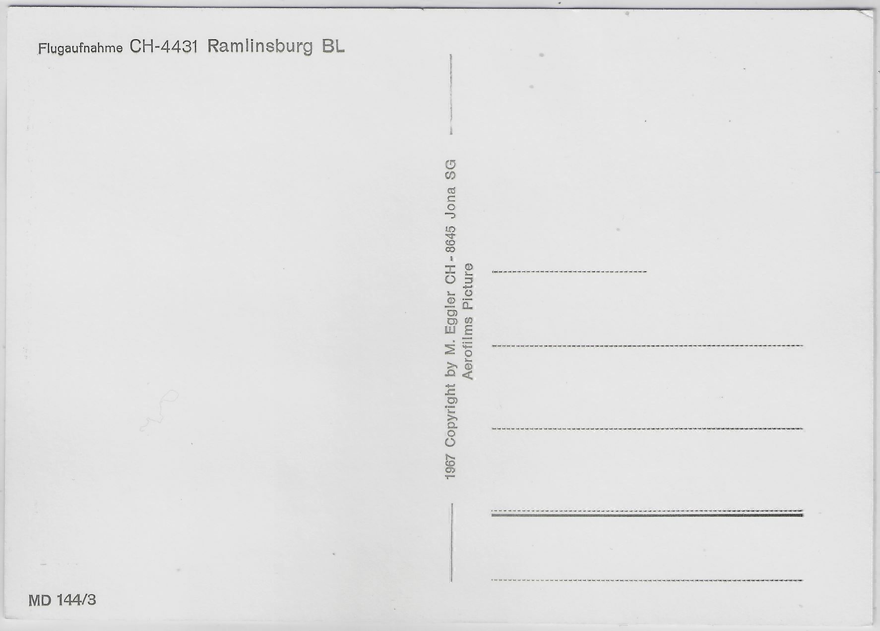 Cartoline postali: Flugaufnahme Ramlinsburg BL – Antico da Ettingen venduto da Kartenplanet 1