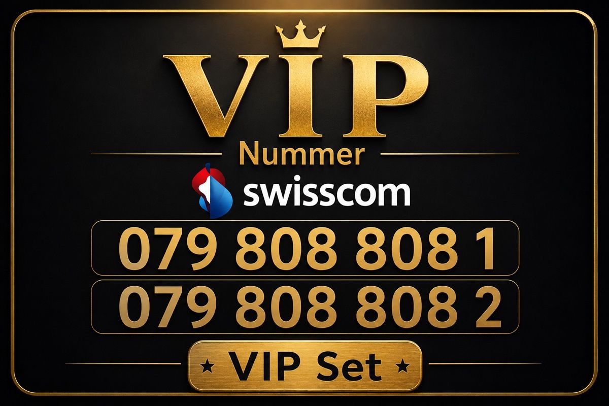 Swisscom Carte prepagate: Swisscom VIP Nummer Set 079 808 808 1 & 2 Natel – Nuovo e nell'imballaggio originale da Baden venduto da amrinzler