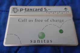 PTT p-taxcard 5.- Sanitas Karte neu