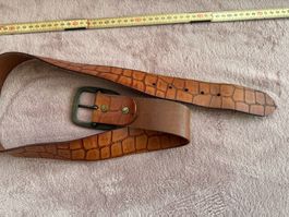Gürtel Leder braun DRIVER Jeans Gr. 85
