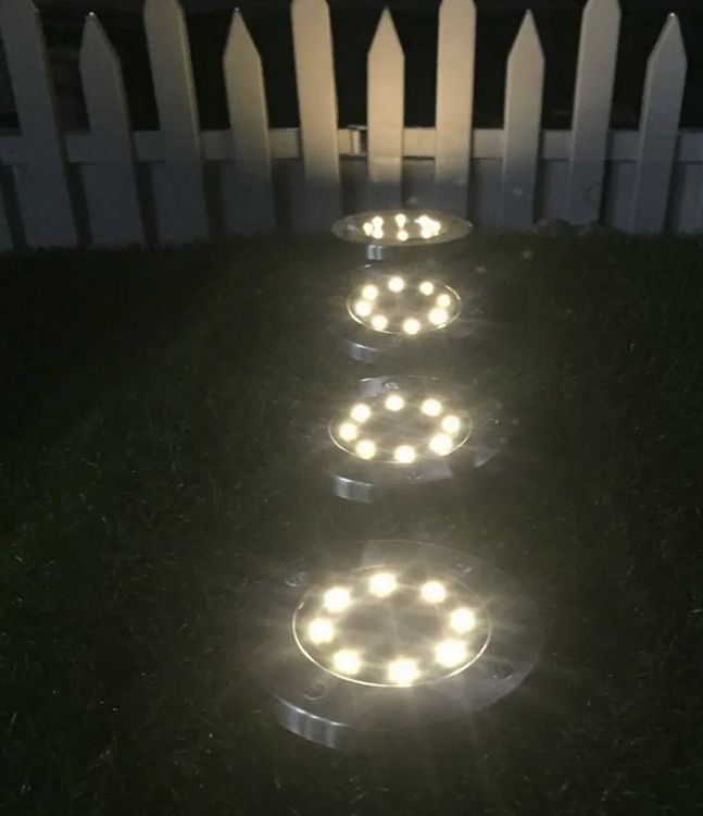 LEDSolar Bodenlampen Inox/Garten Outdoor/4 Sets, Neu! ab 1.- 2