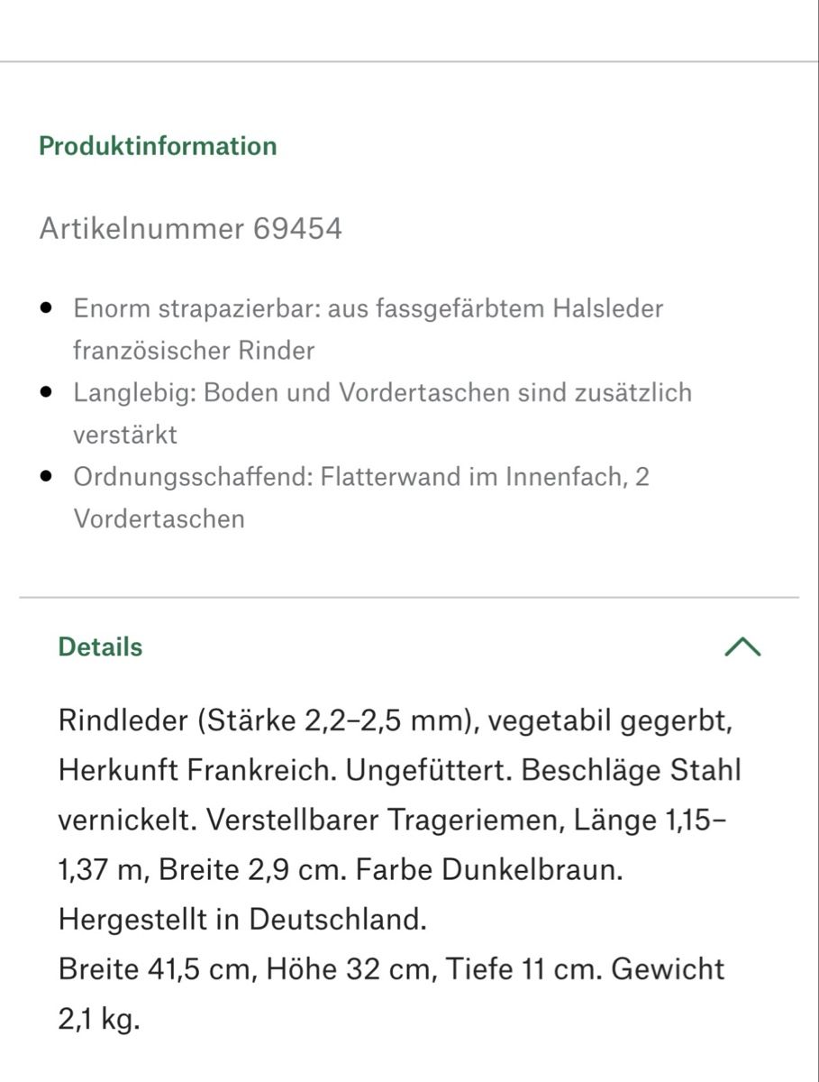 Manufactum Valigie & Borse: Aktenmappe Rindleder Manufactum – Nuovo (secondo la descrizione) da Riehen venduto da renmen59 6