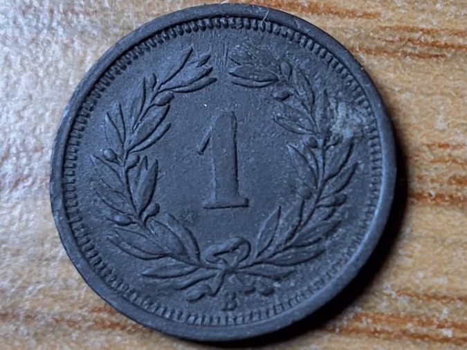 Toutes les monnaies: 1 Rappen 1945 - Selten! – D'occasion à Münchenstein par purbach1 5