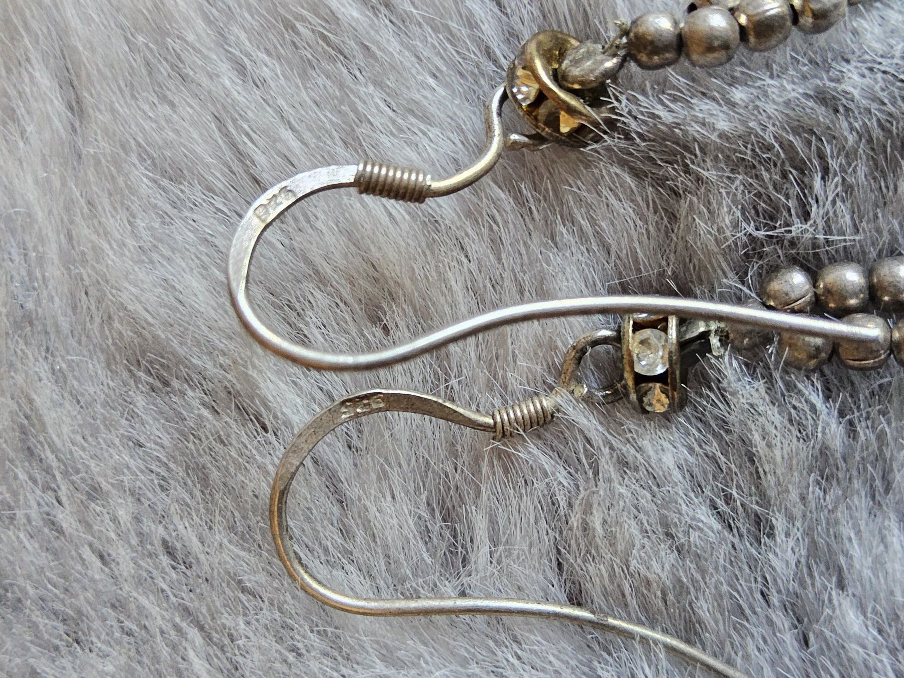 Orecchini pendenti & Orecchini a lobo: Vintage echte Perlen/Quarz Sterling Ohrhänger – Usato da Zürich venduto da SciTec 1