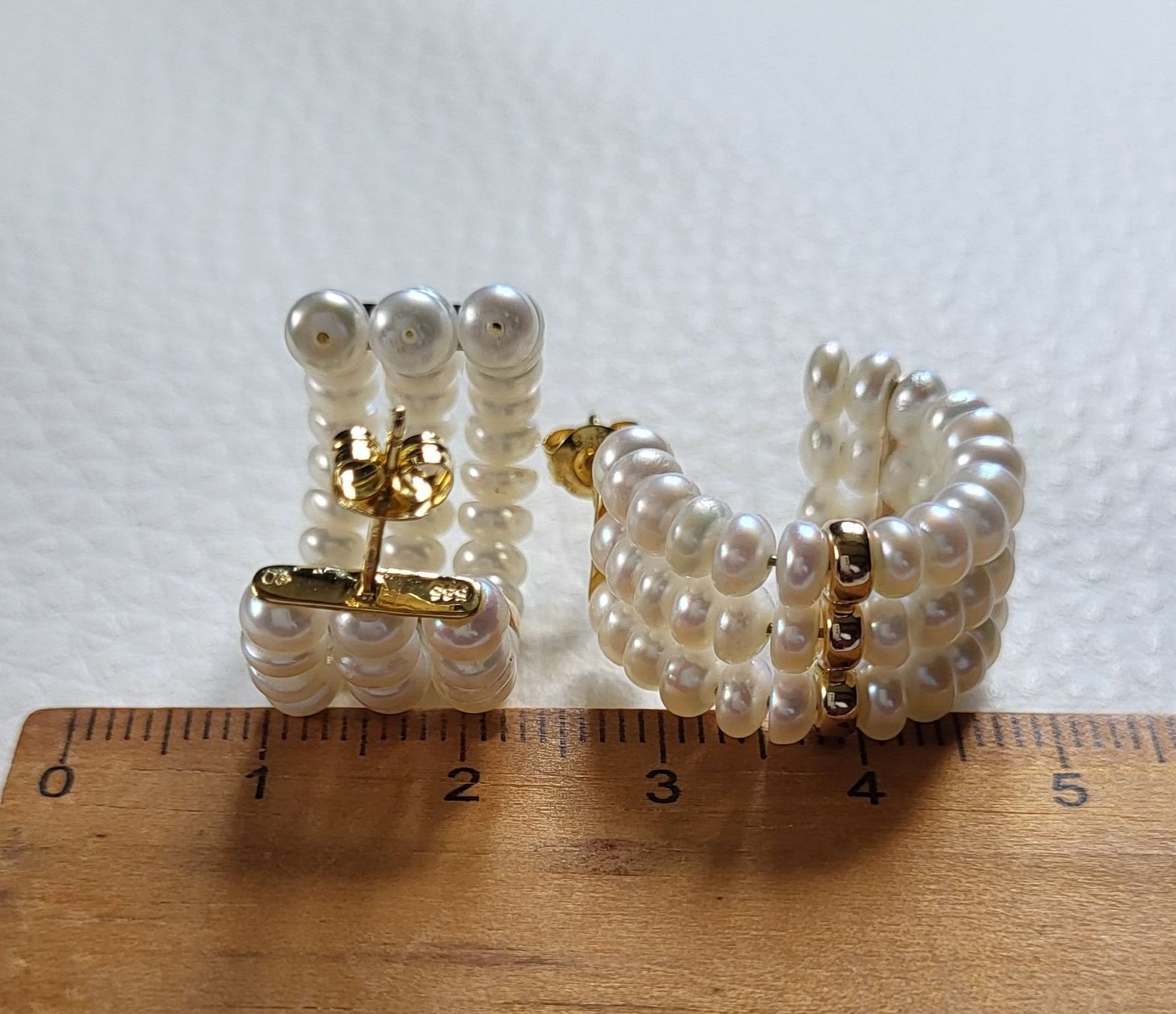 Orecchini pendenti & Orecchini a lobo: Gold 585 Perlen Ohrstecker – Usato da Wald ZH venduto da Dasilver