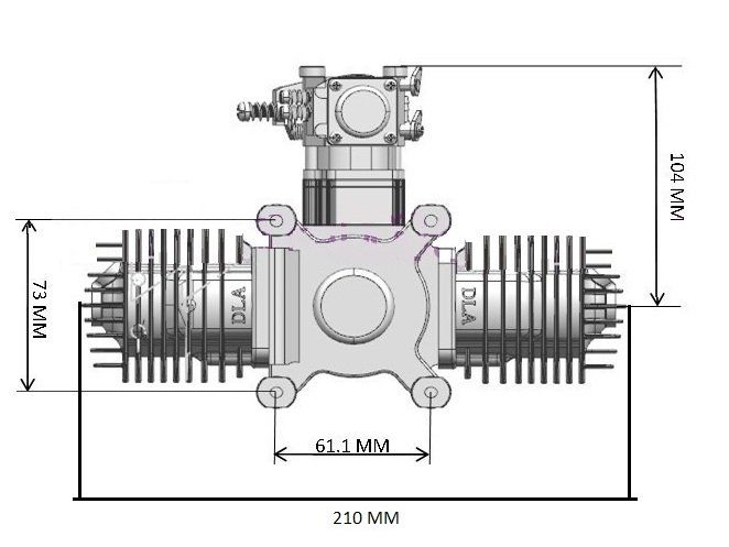 Moteurs: DLA64 V2 Benzinmotor 64ccm – Neuf avec emballage d'origine à Entlebuch par Hebu 4