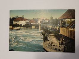 Ansichtskarte Rheinfelden Brücke gelaufen 1911 Zustand R5F