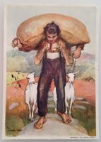 Bundesfeierpostkarte Nr.54Id - 25Rp - 1931 - Senn mit Ziegen