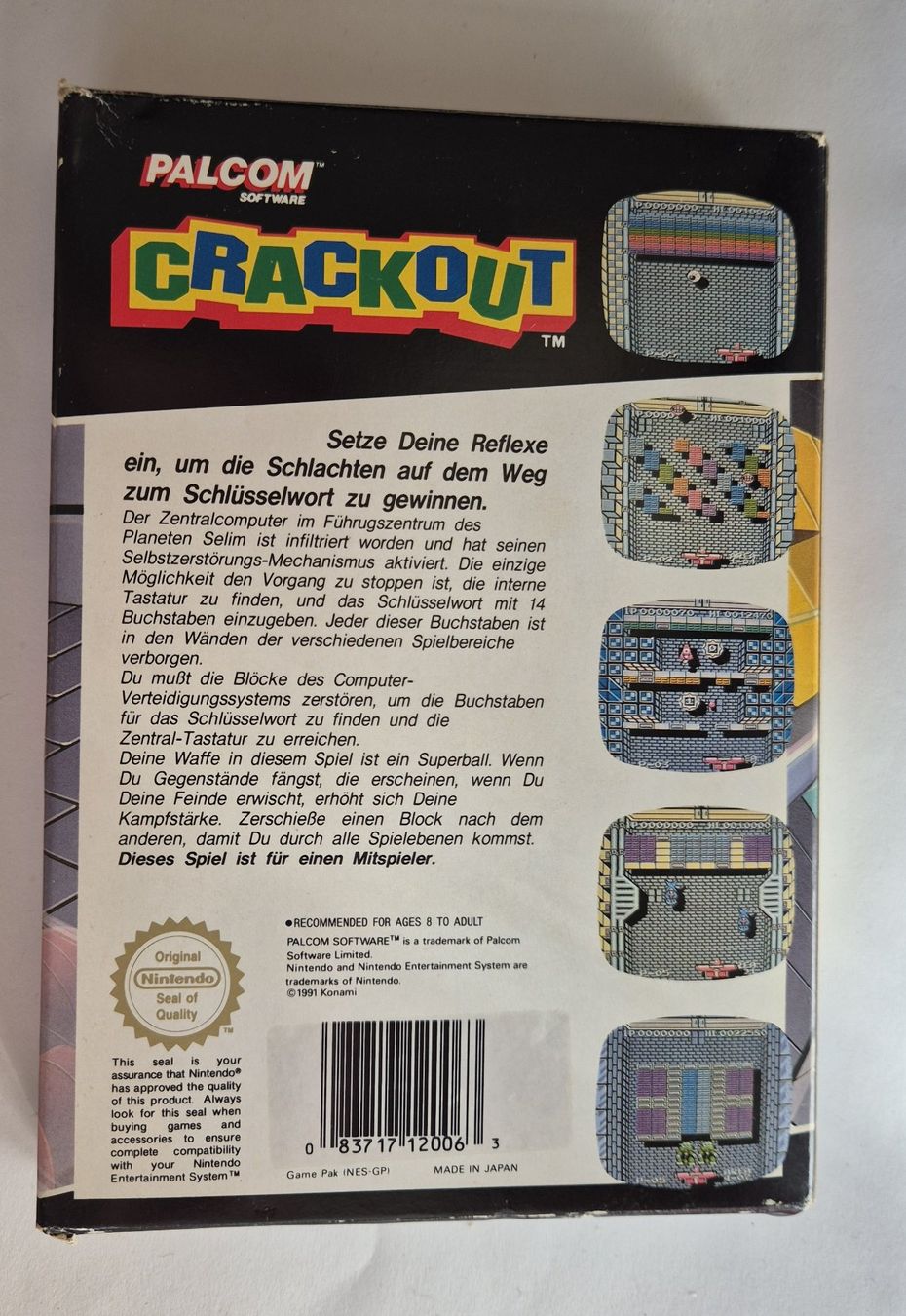 Nintendo Giochi: Crackout - NES - OVP – Usato da Zürich venduto da Mephisto87 1