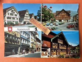 1976 Appenzell, Malerische Dorfpartien.