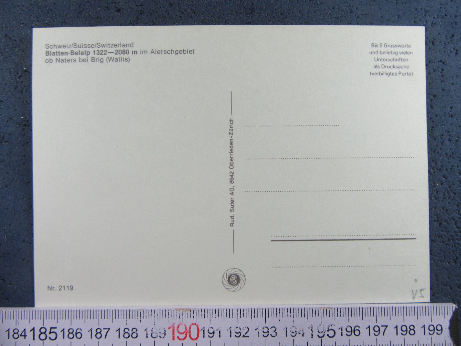 Cartoline postali: BLATTEN-BELALP VS AK OB NATERS BEI BRIG – Usato da Ettingen venduto da Hausi4711 1