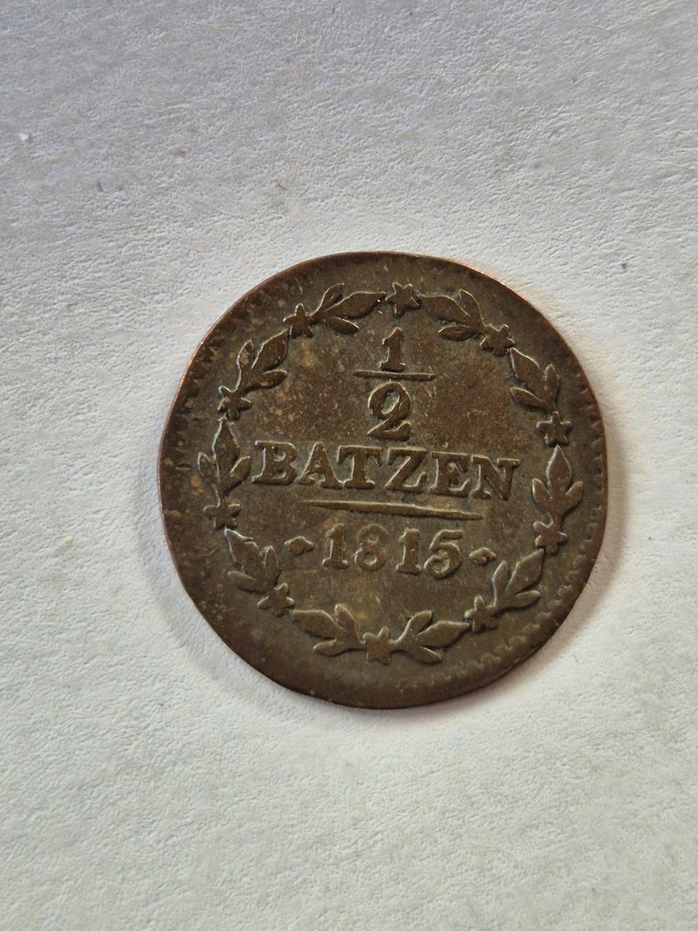 Tutti le monete: Aargau - 1/2 Batzen 1815 – Usato da Mels venduto da Goldenfalcon 1