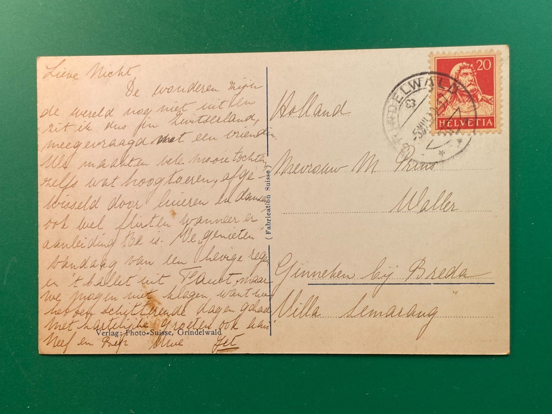 Cartoline postali: Grindelwald, Wetterhorn – Usato da Steg VS venduto da danwer74 1