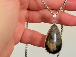 Collier avec labradorite - Élégant & Naturel!
