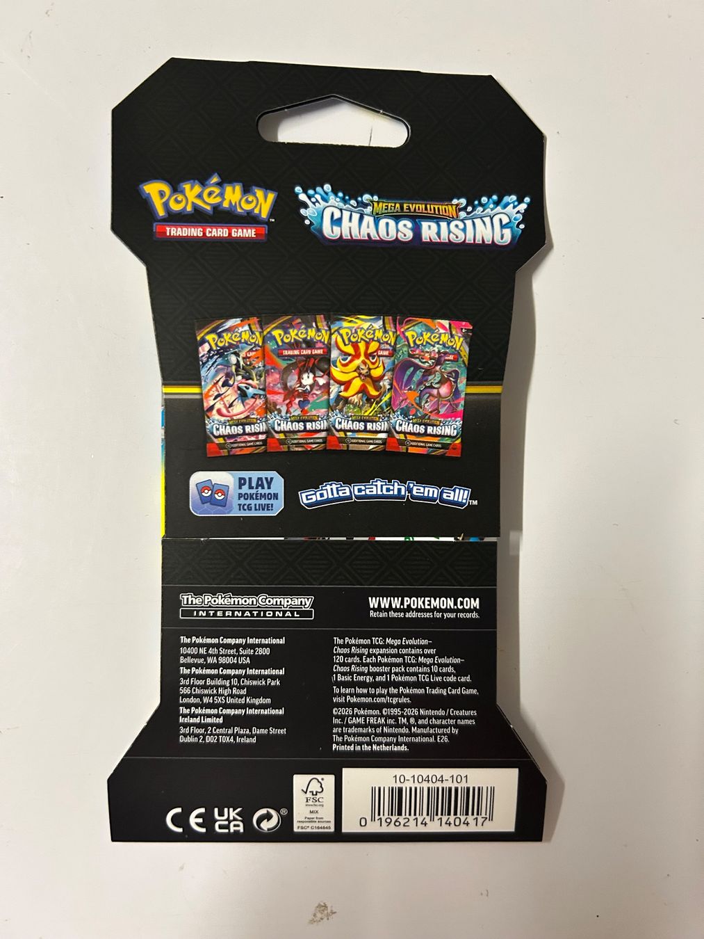Pokémon Sammelbilder & Trading cards: Pokemon Chaos Rising Sleevd Booster EN – Neu und originalverpackt aus Wangen an der Aare von SG94 3