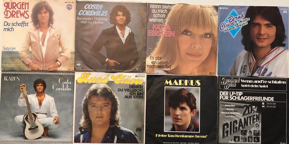 Dischi in vinile: 8x Vinyl-Singles – Schlager – Usato da Grüningen venduto da azulmarron