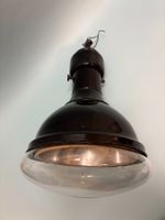 Vintage Bauhaus Industrielampe Emaille schwarz, 1920er Jahre