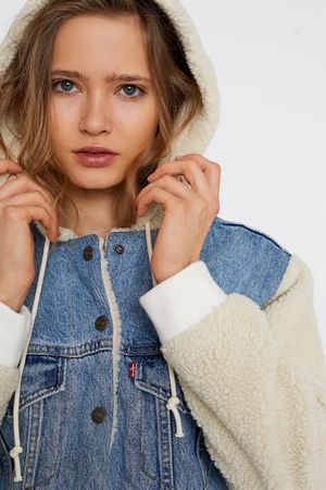 Levi's Jacke Sherpa Trucker blau gr S Ex boyfriend wie neu