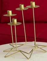 Goldener Kerzenständer 4-flammig, Weihnachtsdeko