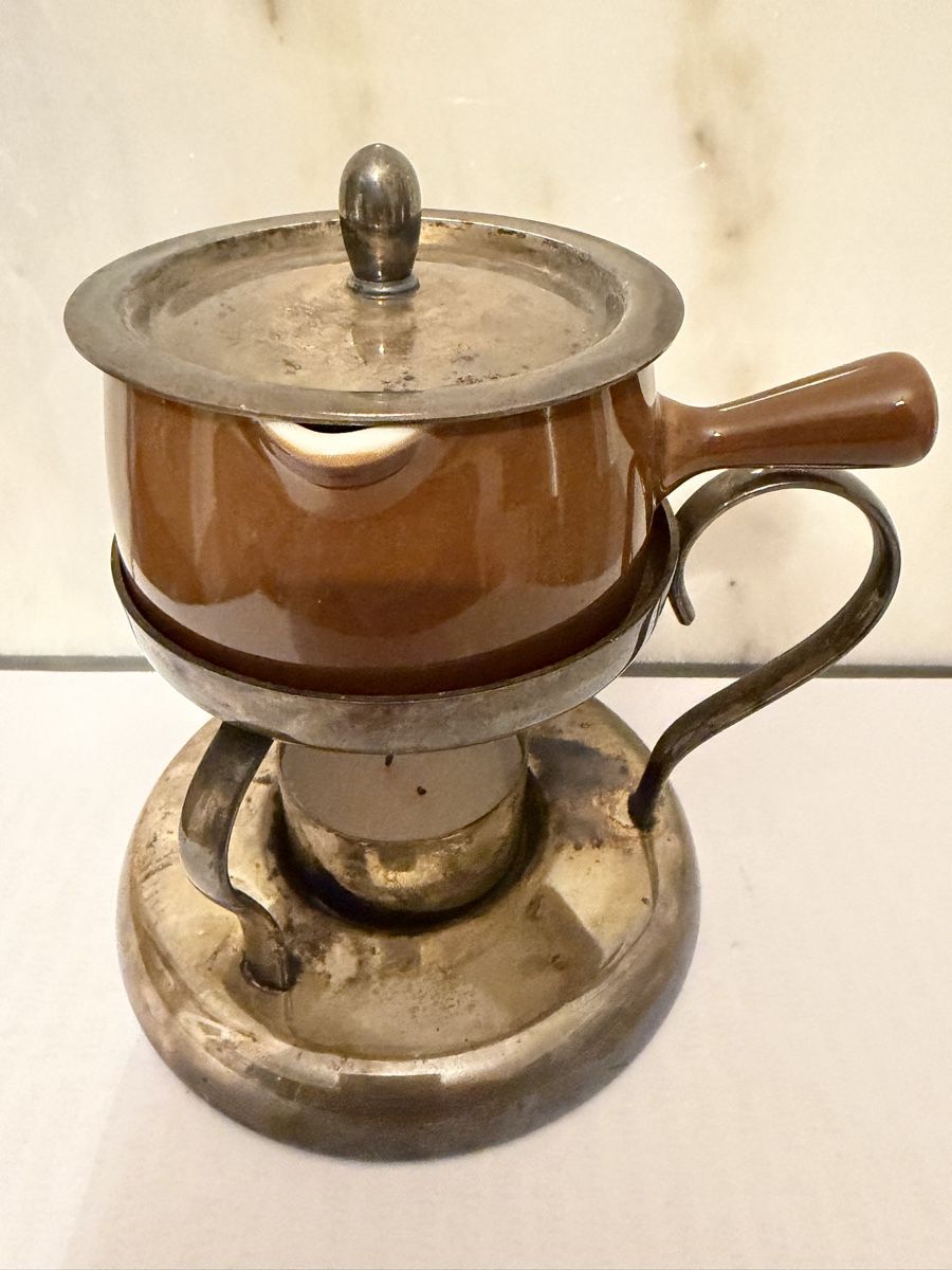 Pfannen: Kleines Butter Réchaud, versilbert , Langenthal, Vintage, – Gebraucht aus Zürich von mimikiki100 7