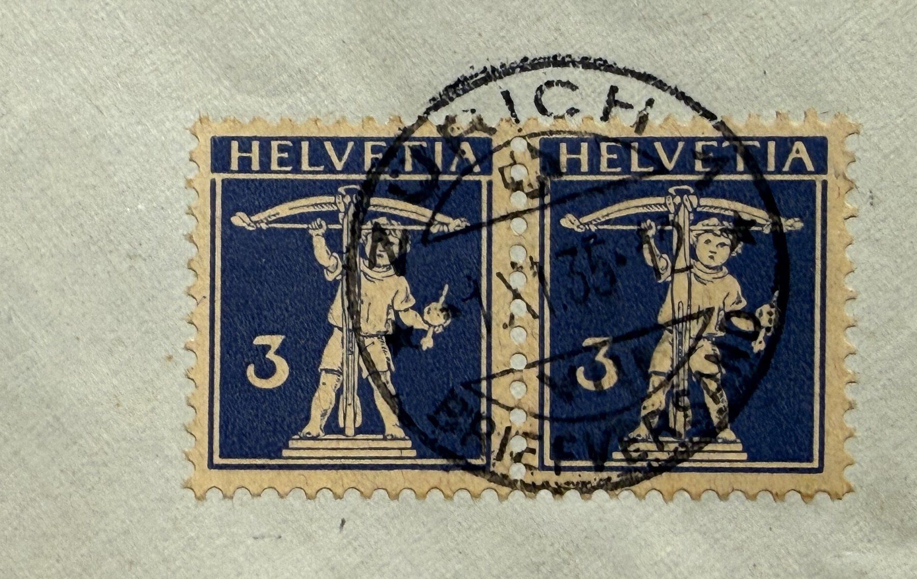 Tutti i francobolli: 182z + 197 Brief SBK 140.- – Usato da Steinhausen venduto da yukon26 1