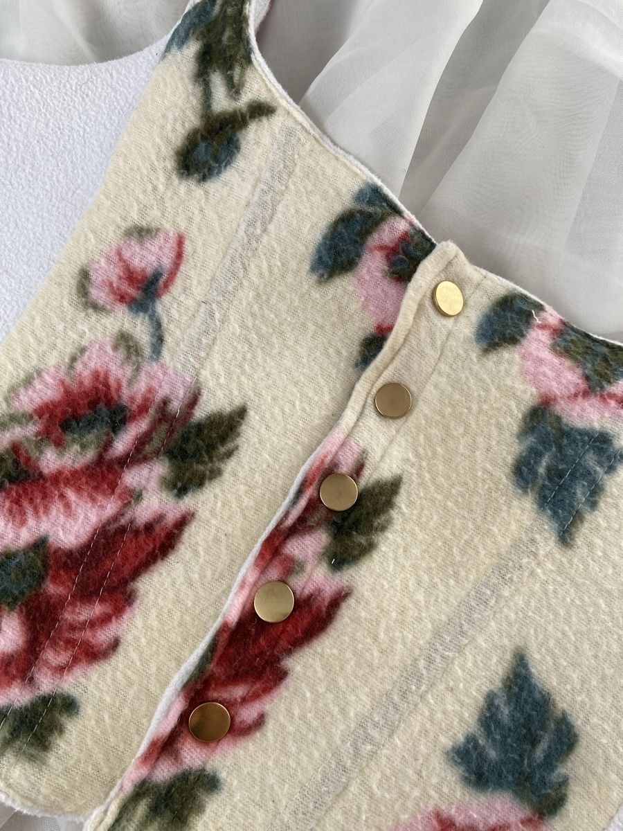Tops: Blumenmuster Teddyfell Korsett Top Grösse S – Neu (gemäss Beschreibung) aus lommis von inf_thv8 5