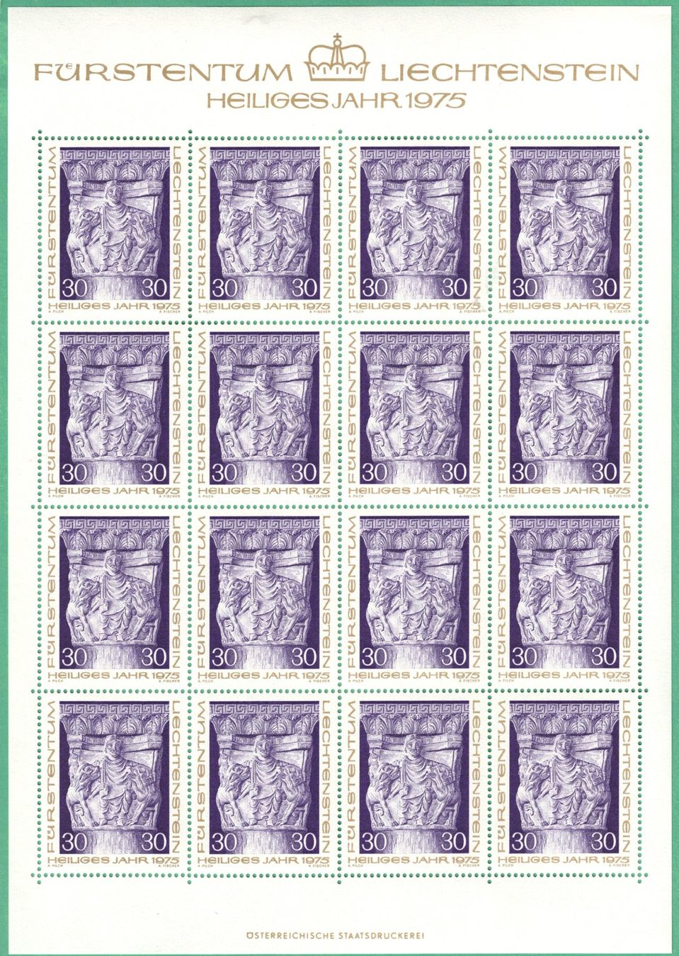 Tutti i francobolli: Kleinbogen  Heiliges Jahr  1975    postfrisch – Nuovo (secondo la descrizione) da Mellingen venduto da Ginger 2