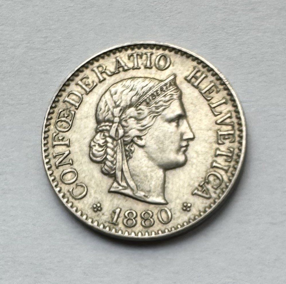 Toutes les monnaies: 1880 10 Rappen vz+ – D'occasion à Kirchberg SG par Helveticus00