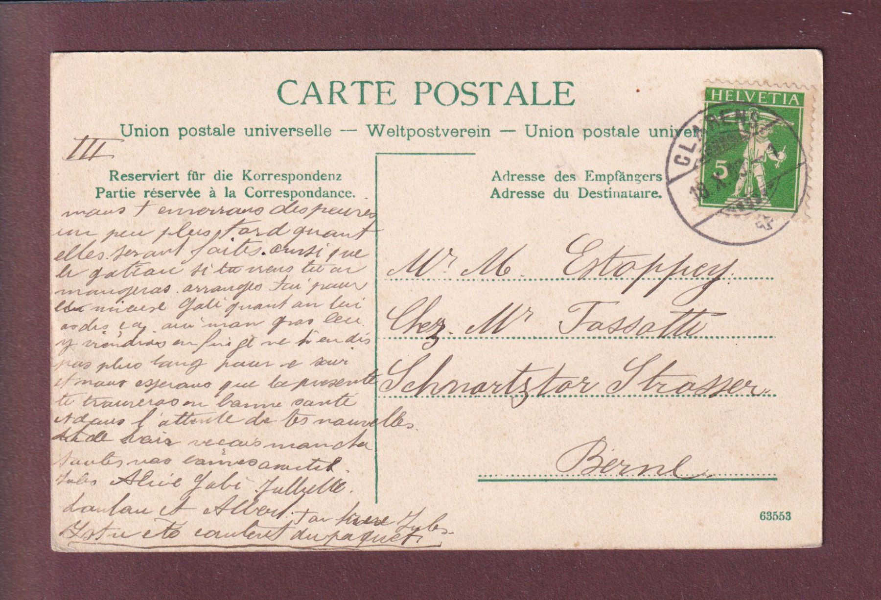 Ansichtskarten: CHÂTELARD - Montreux - Glion - 1909 – Gebraucht aus Pully von nicecards 1