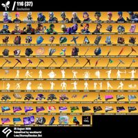 Fortnite galaxy, wildcat, s2 og exclusive account 300 skins