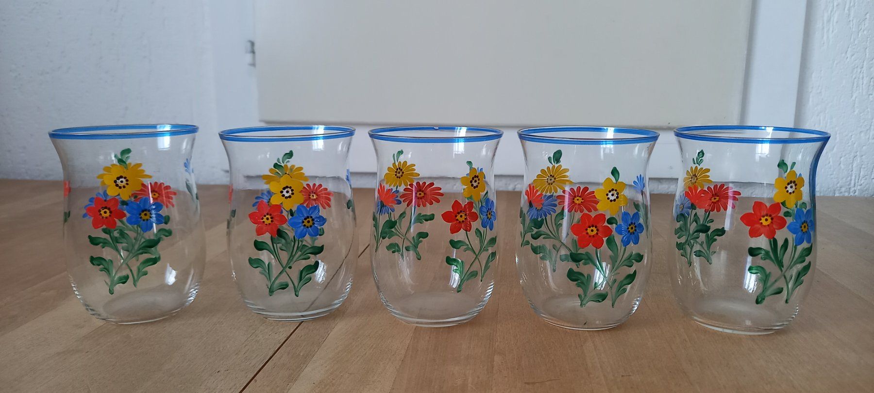 Geschirrsets: glas krug mit gläser,handbemalt – Neu (gemäss Beschreibung) aus Höri von bsc_68fw 2
