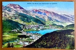 St. Moritz - Hahnensee - Panorama - Militaire - AK
