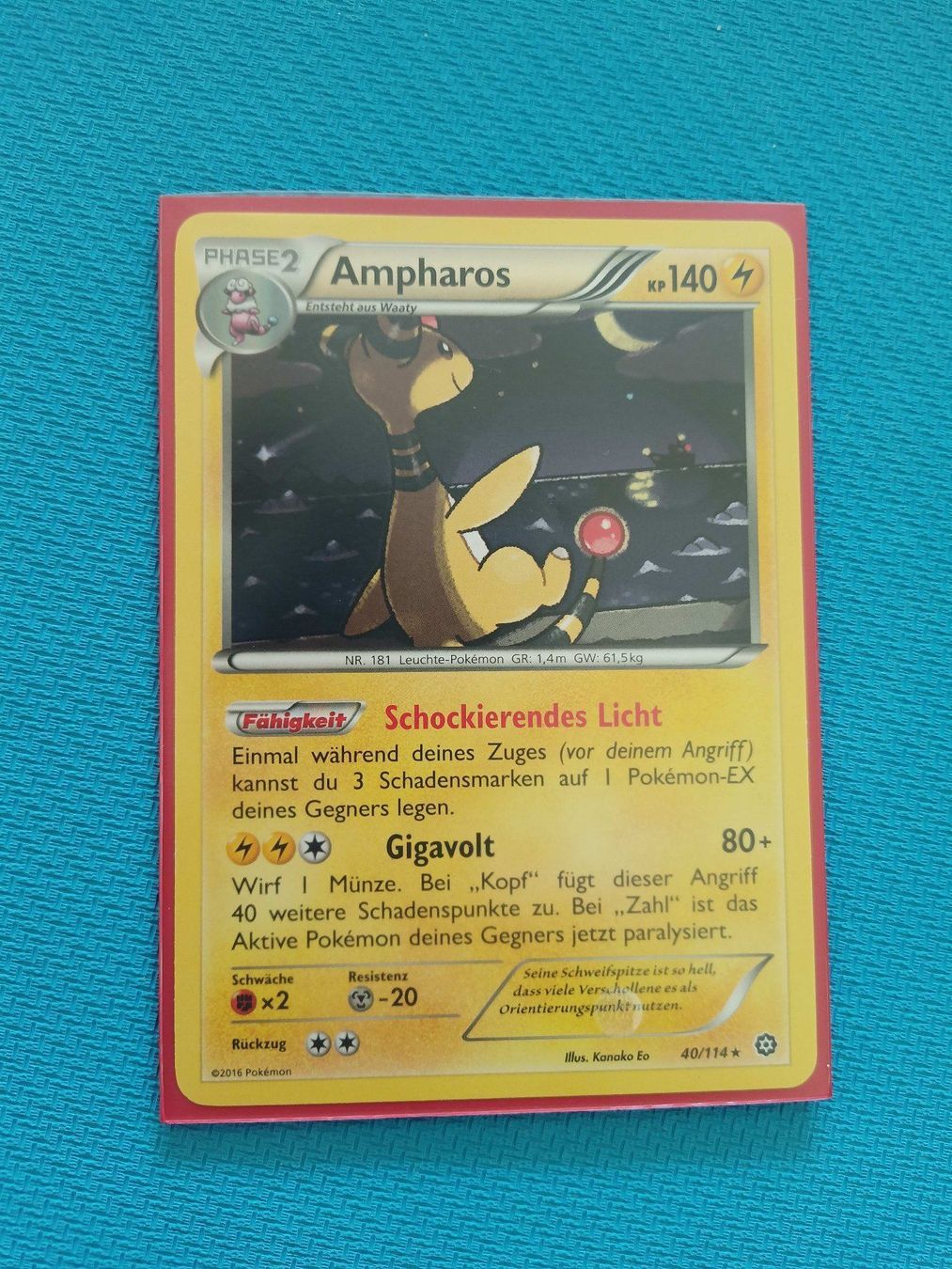Cartoline: Pokemon Karte Ampharos – Usato da Altstätten SG venduto da GGsGameshop