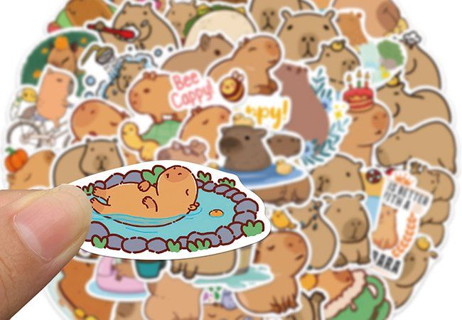 Aufkleber: 50 Stk. Sticker - Wasserschwein – Neu und originalverpackt aus St.Gallen von  2