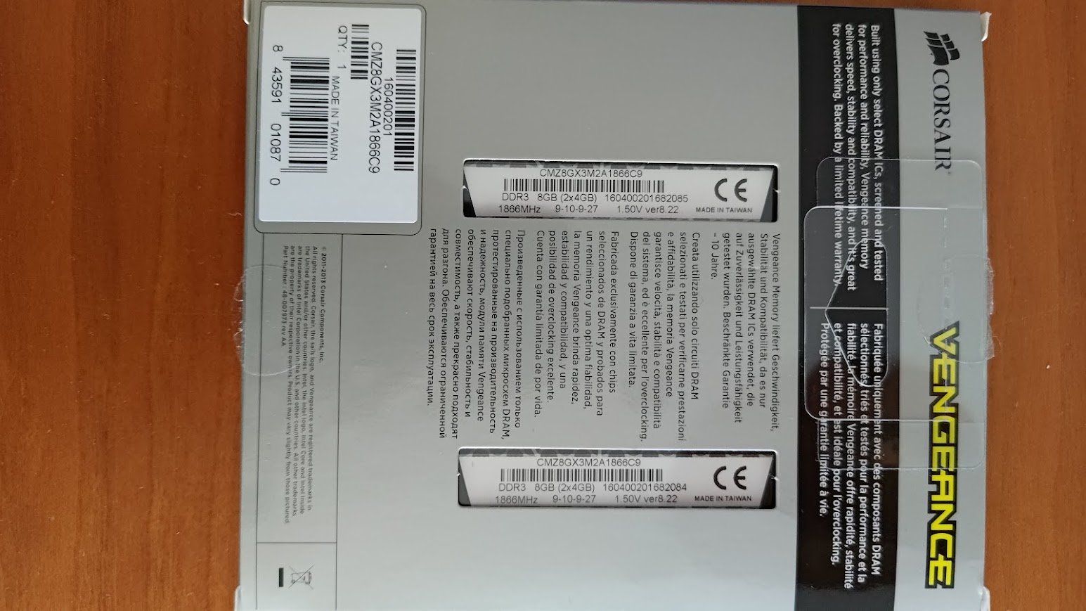 Corsair Memoria / RAM: CORSAIR VENGEANCE DRAM IC – Usato da Lützelflüh-Goldb venduto da alb_d9cx 1