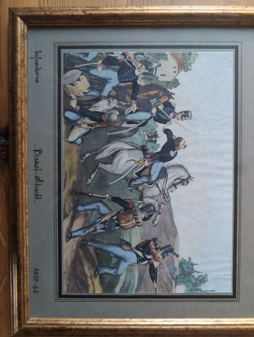 Foto & Immagini: Antike Lithographie: Schweizer Truppen, 1833, gerahmt – Usato da Welschenrohr venduto da N.Fr 1