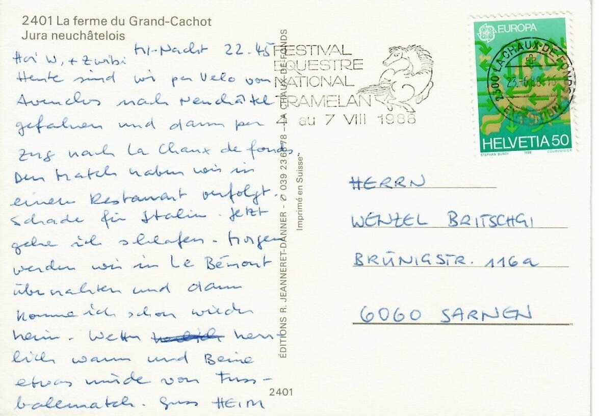 Cartoline postali: La ferme du Grand - Cachot – Usato da Hochdorf venduto da Ziegel-16 1