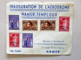 BELGIEN - Sonder Flugbrief 1947 nach NAMUR via PARIS