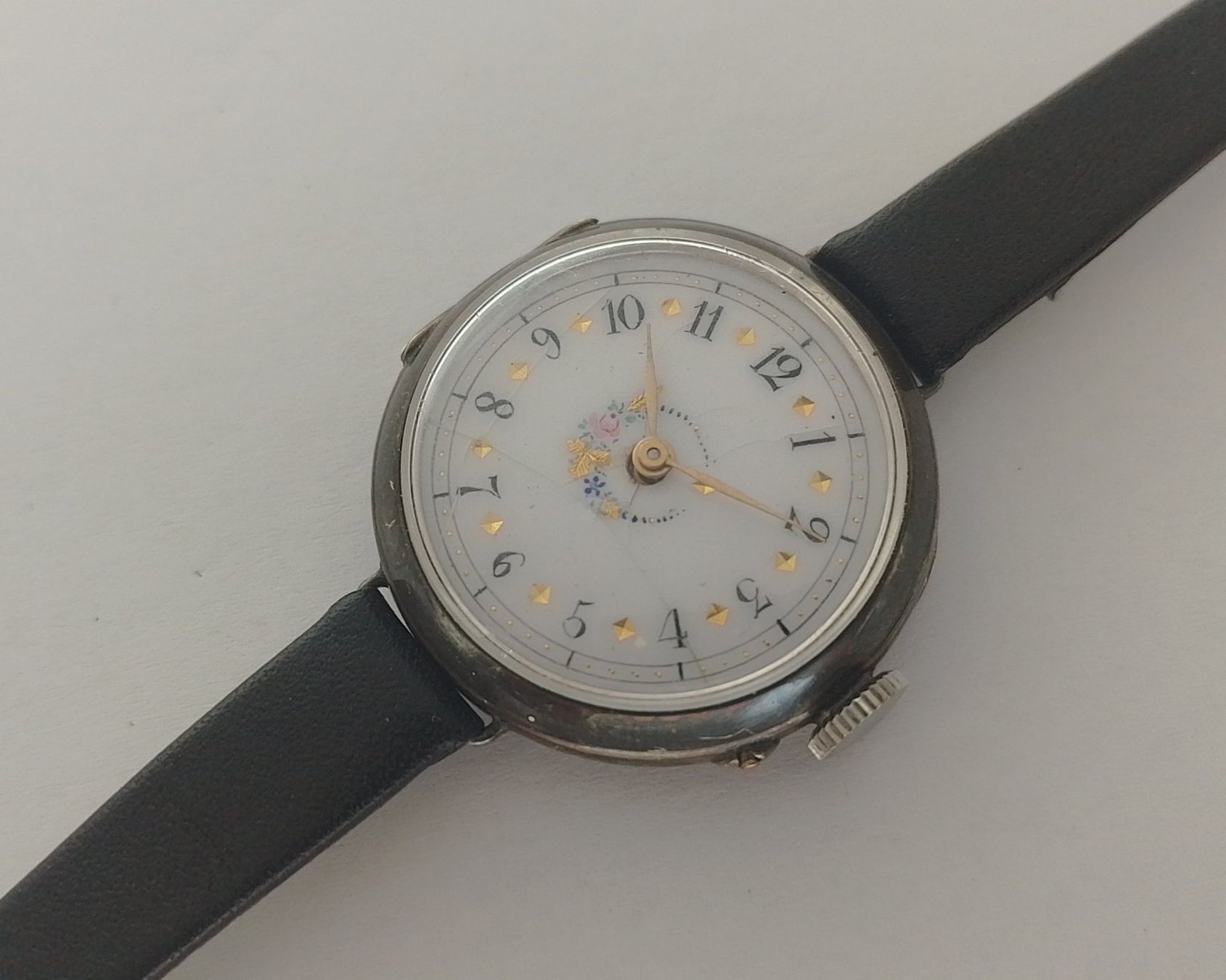 Orologi: Antike Silber Trench-Watch um 1900 – Usato da Basel venduto da Givens_Watches