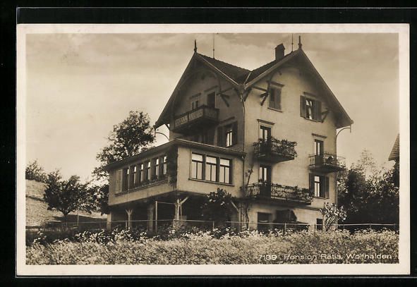 Cartoline postali: AK Wolfhalden, Hotel Pension Rätia – Usato da Berlin venduto da bartko-reher