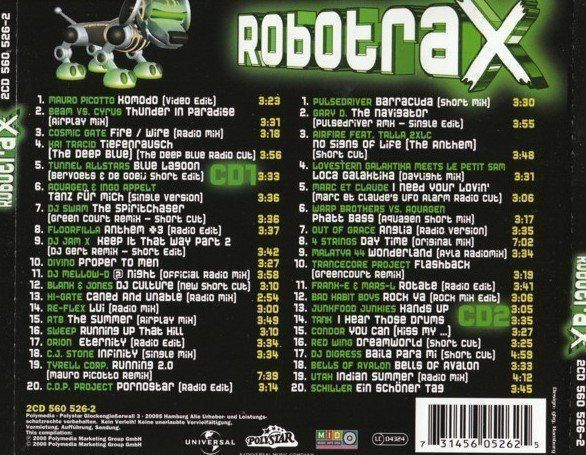 CD: Robotrax  2 CD  (2000) – Usato da Horn venduto da Wings0 1