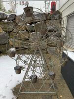 Riesenrad - Ständer Eisen Metall 9 Töpfe, drehbar 129/180