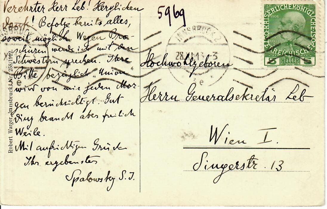 Ansichtskarten: Innsbruck – Gebraucht aus Hochdorf von Ziegel-16 1