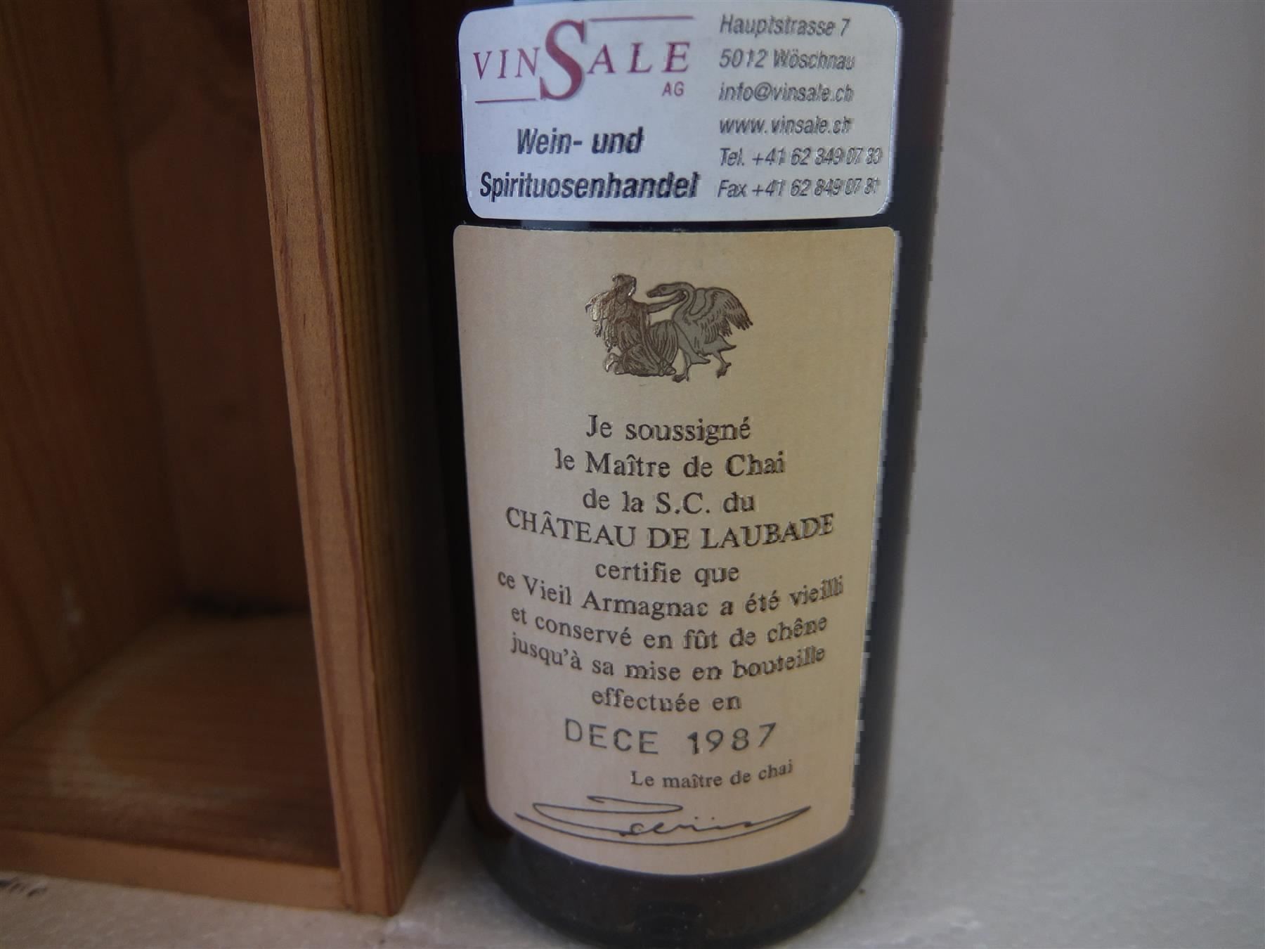 Bevande alcoliche: BAS Armagnac Laubade, 1910 – Nuovo e nell'imballaggio originale da Wöschnau venduto da Vinsale 6