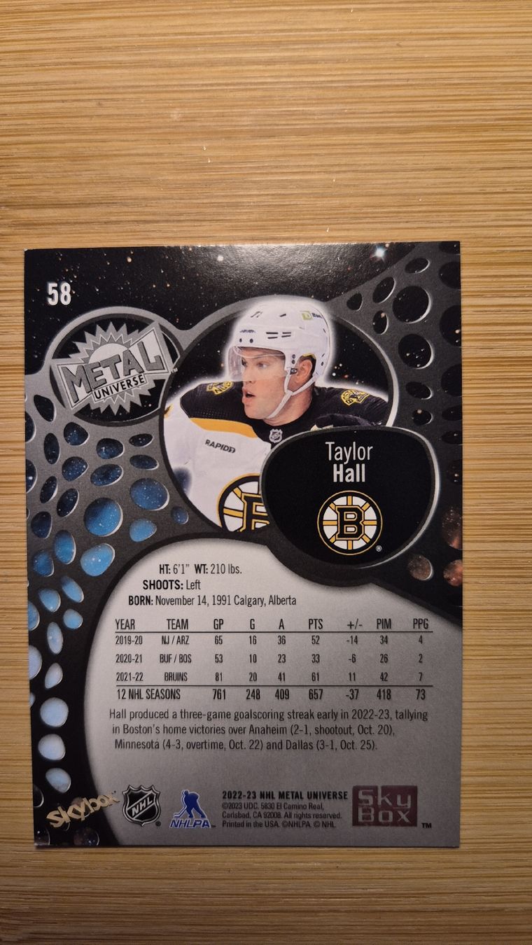 NHL Carte collezionabili: NHL Boston Bruins Taylor Hall – Usato da Bellach venduto da paedu-1980 1