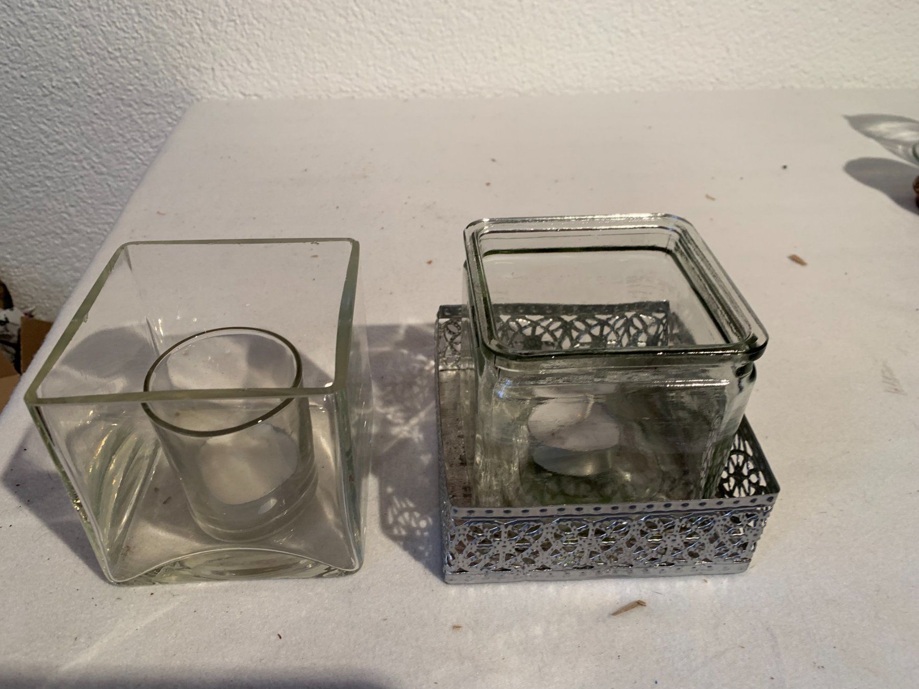 Candele: 2 Teelichter aus Glas    30. – Usato da Schötz venduto da amore14 3